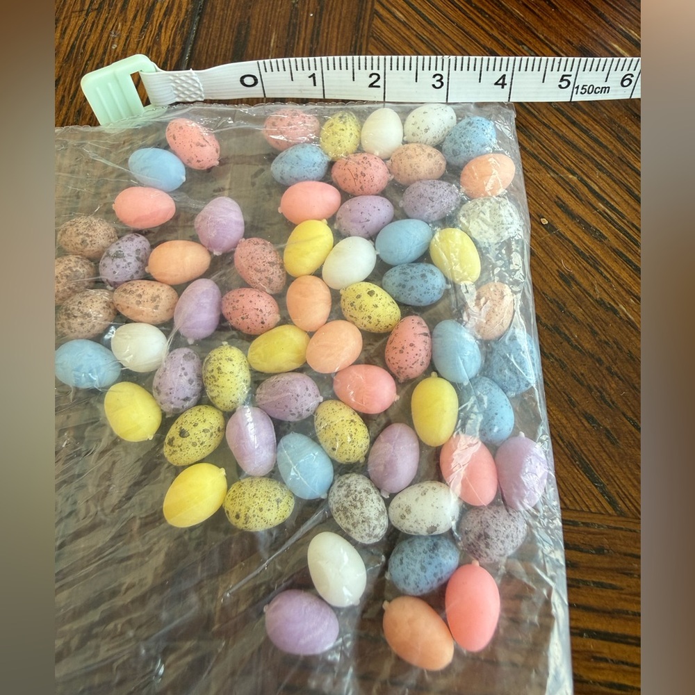 Lot of vintage crafting Easter eggs borealis, felt, plastic, spring colors - Picture 2 of 8